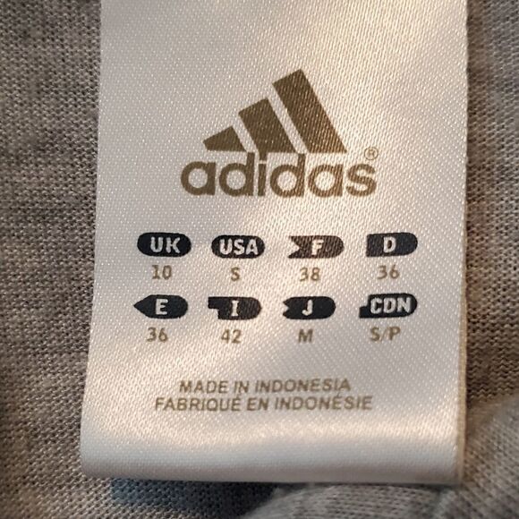 Adidas Gray & Blue Athletic Zip Up Sweatshirt - Picture 4 of 4
